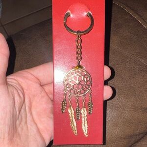 Gold Dreamcatcher Keychain